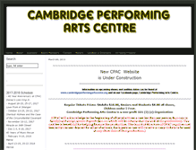 Tablet Screenshot of cambridgeperformingartscenter.org
